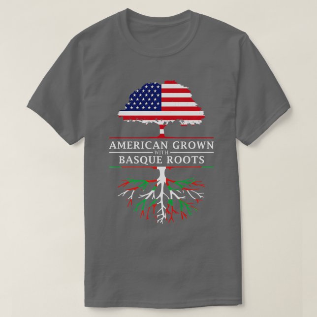 American Grown baskque Roots Baskisch T-Shirt (Design vorne)