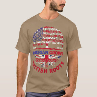 American Grown British Roots Britische Flagge - Fl T-Shirt