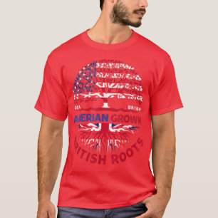 American Grown British Roots Britische Flagge - Fl T-Shirt
