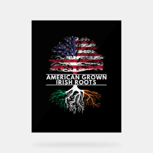 American Grown Irish Roots Flag Ireland ST. PATRIC Acrylschild