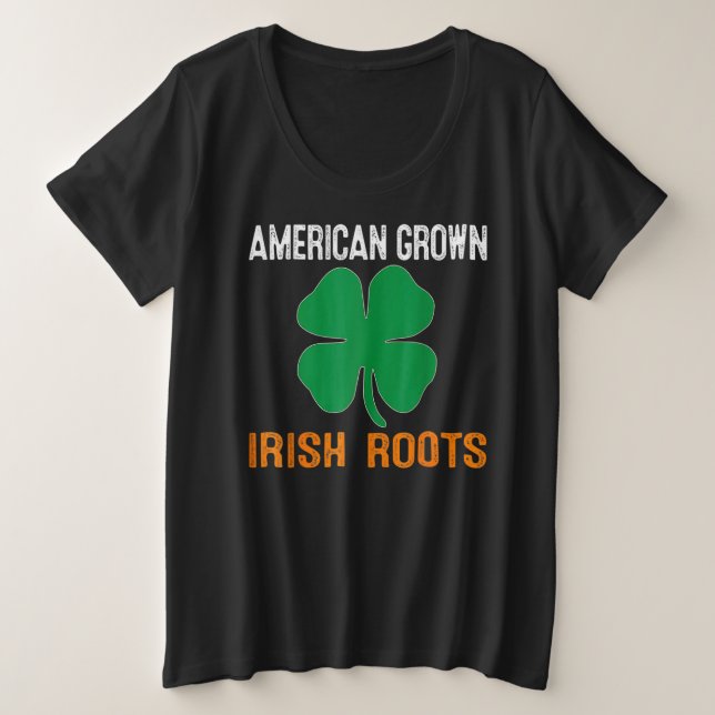 American Grown Irish Roots Flag Ireland ST PATRICK (Design devant)
