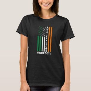 American Grown Irish Roots Irische Flagge T-Shirt