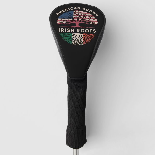 American Grown Irish Roots St Patrick's Day Golf Headcover (Vorderseite)