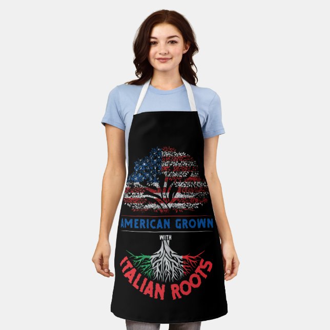 American Grown Italian Roots USA Flag Venezuela Schürze (Getragen)