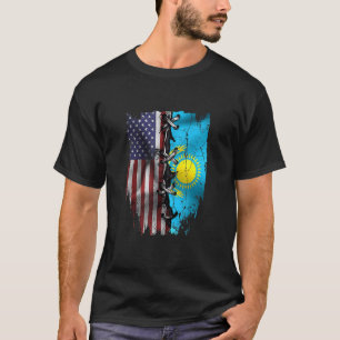 American Grown Kazakhstani Roots USA Kasachstan Fl T-Shirt
