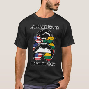 American Grown litauische Roots litauische Flagge T-Shirt