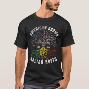 American Grown Malian Roots Graphic Afro African T-Shirt
