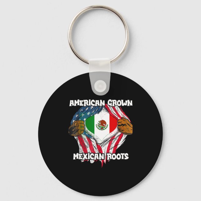 American Grown Mexican Roots Mexico Country Lover  Schlüsselanhänger (Vorderseite)