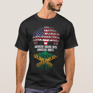American Grown mit jamaican Roots USA Flag T-Shirt