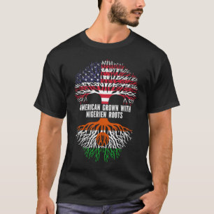 American Grown mit Nigerien Roots USA Flag T-Shirt