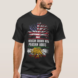 American Grown mit Persian Roots USA Flag T-Shirt