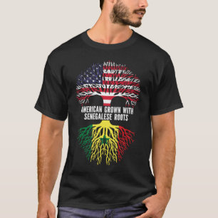 American Grown mit Senegalese Roots USA Flag T-Shirt