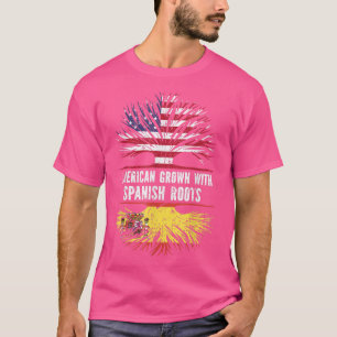 American Grown mit Spanish Roots USA Flag Spanien T-Shirt