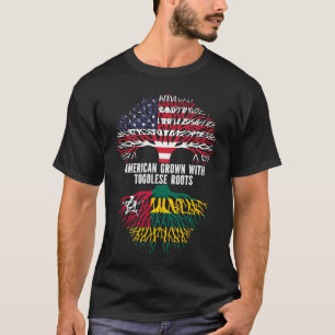 American Grown mit Togolese Roots USA Flag T-Shirt