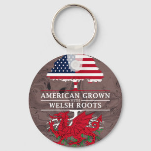 American Grown mit walisischem Roots-Marmorstil Schlüsselanhänger