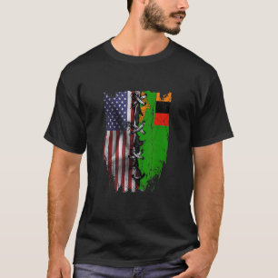 American Grown Sambia Roots USA sambische Flagge T-Shirt