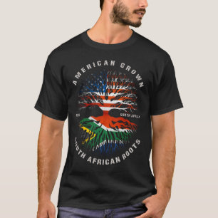 American Grown South African Roots South Africa Fl T-Shirt
