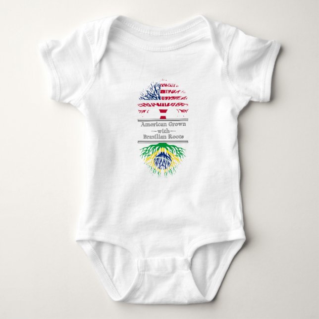 American Grown With Brazilian Roots Great Gift Baby Strampler (Vorderseite)