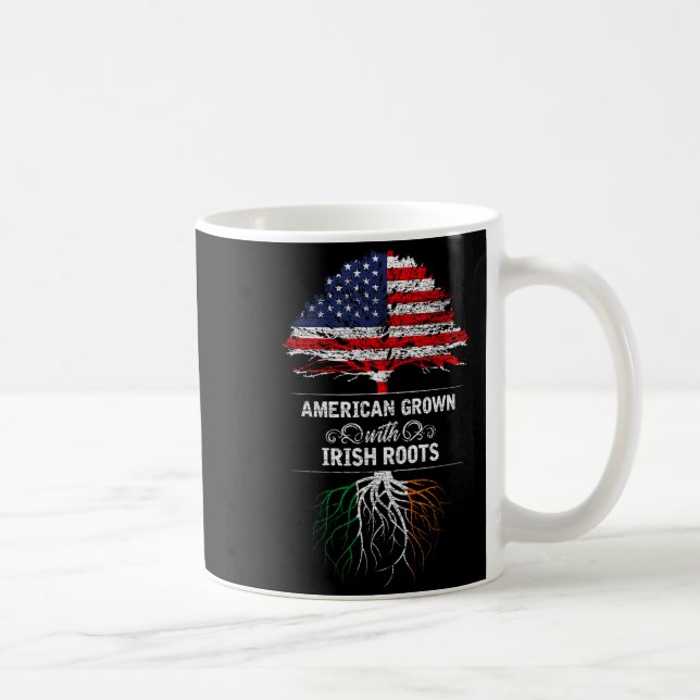 American Grown With Irish Roots 4th Of July Usa Fl Kaffeetasse (Rechts)