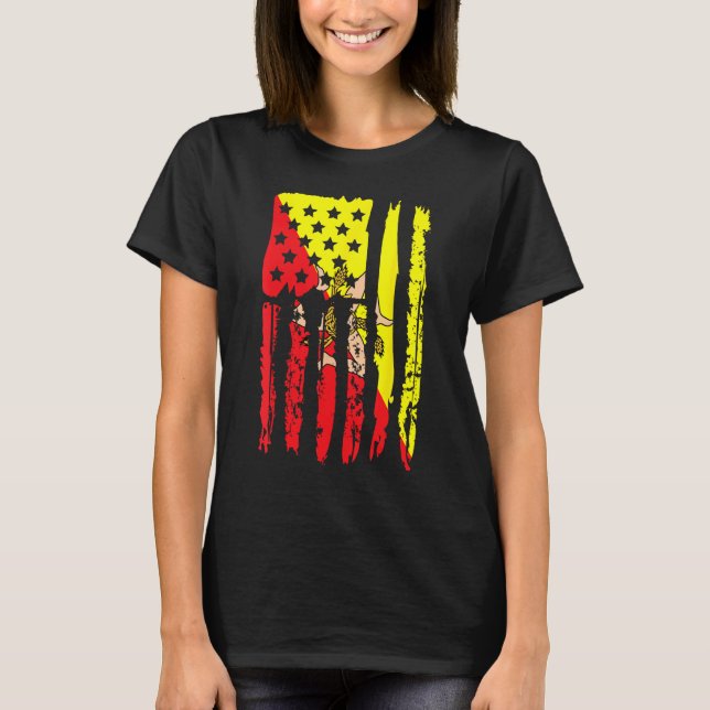 American Grown with Sicilian Roots  Sicily Malta 1 T-Shirt (Vorderseite)