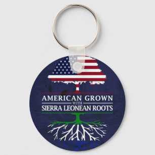 American Grown with Sierra Leonean Roots Marble Schlüsselanhänger