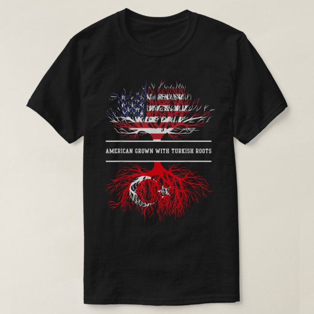 American Grown With Turkish Roots  Turkey Tee  (Design vorne)