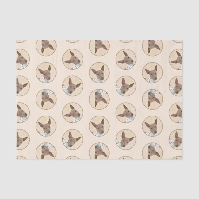 American Hairless Terrier Tan Painting Dog Art Seidenpapier (Vorderseite)