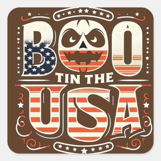 American Halloween Heritage Quadratischer Aufkleber (Vorderseite)