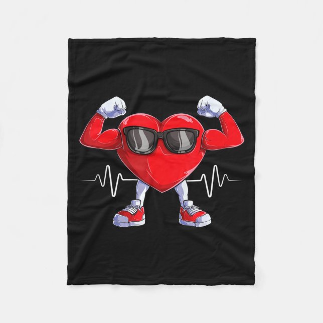 American Heart Disease Awareness Heart Month Heart Fleecedecke (Vorderseite)