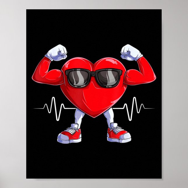 American Heart Disease Awareness Heart Month Heart Poster (Vorne)