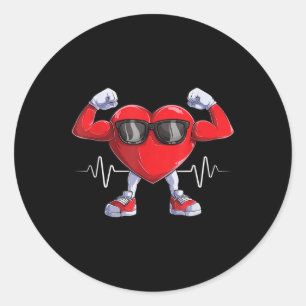 American Heart Disease Awareness Heart Month Heart Runder Aufkleber
