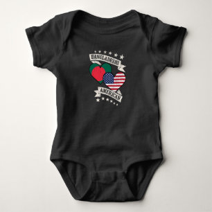 American Heart Flags Bangladesch Amerika Baby Strampler