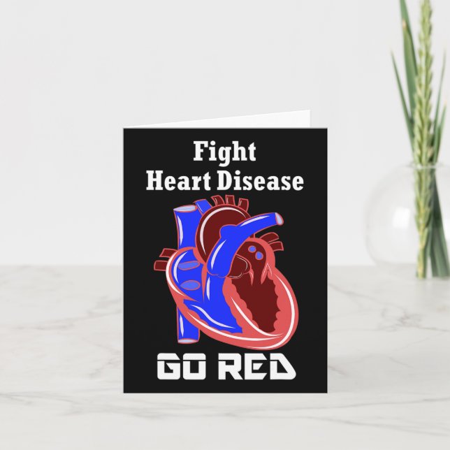 American Heart Month Go Red For Heart Disease Awar Karte (Vorderseite)