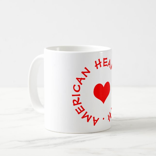 American Heart Month Kaffeetasse (Vorderseite Links)