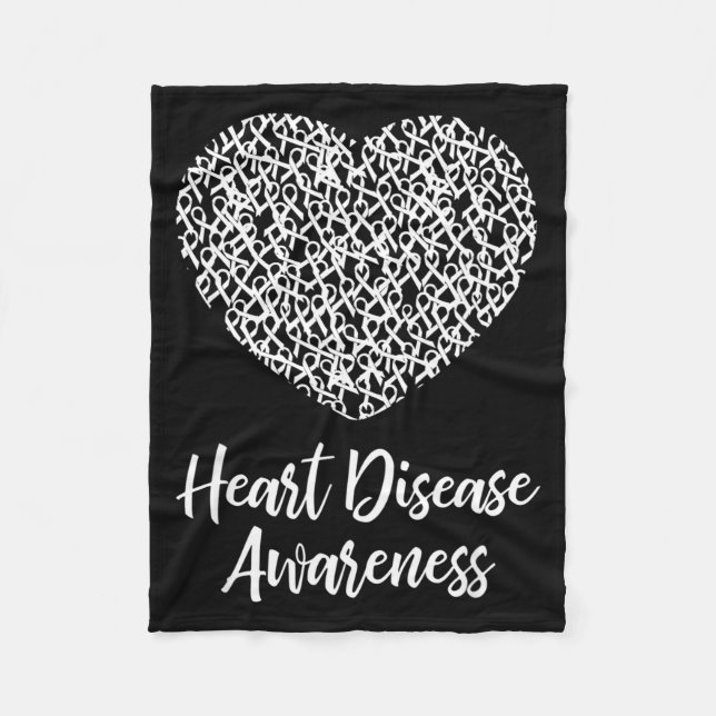 American Heart Month Suprt Tees Co Heart Disease A Fleecedecke (Vorderseite)
