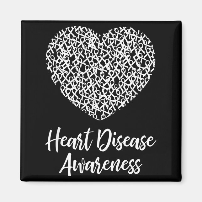 American Heart Month Suprt Tees Co Heart Disease A Magnet (Vorne)