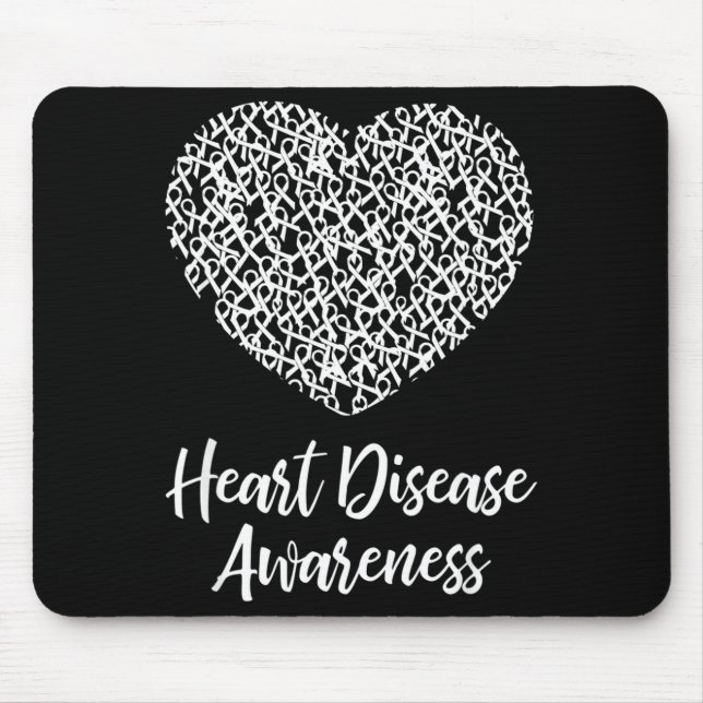 American Heart Month Suprt Tees Co Heart Disease A Mousepad (Vorne)