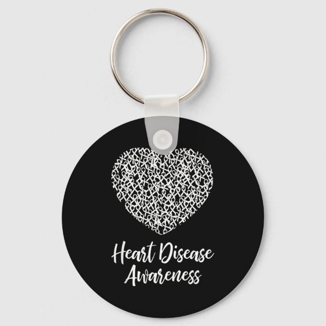American Heart Month Suprt Tees Co Heart Disease A Schlüsselanhänger (Vorderseite)