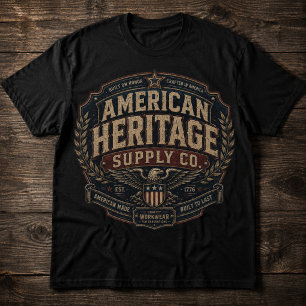 American Heritage Supply Co. Patriotisches Vintage T-Shirt