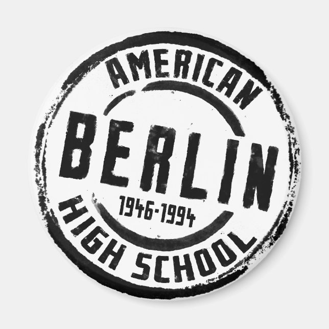American High School Briefmarke A004 Magnet (Vorne)