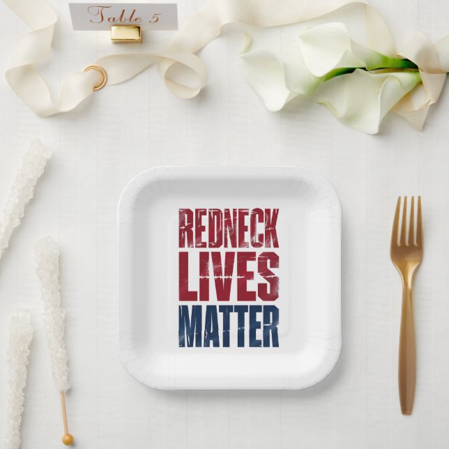 American Holiday Redneck Matter 4. Juli USA Pappteller (Hochzeit)