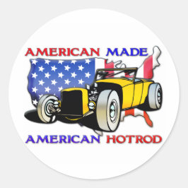 American Hotrod 1 Runder Aufkleber