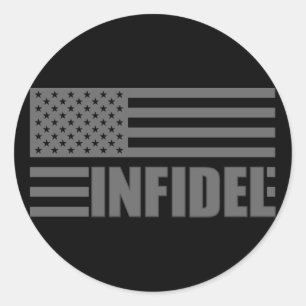 American Infidel Runder Aufkleber