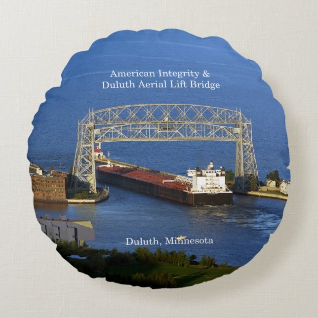 American Integrity Duluth Rundkissen Rundes Kissen (Vorderseite)