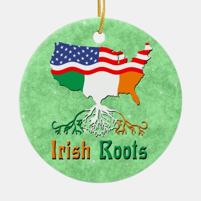 American Irish Roots Keramik Ornament (Vorne)