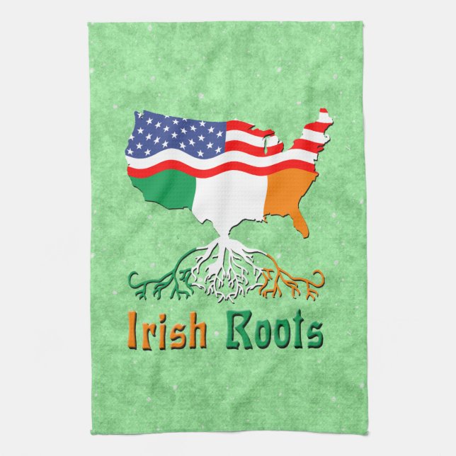 American Irish Roots Tea Handtücher (Vertikal)