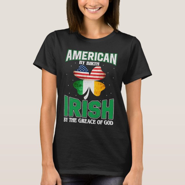 American Irish Shamrock Lucky St Patricks Day Men  T-Shirt (Vorderseite)