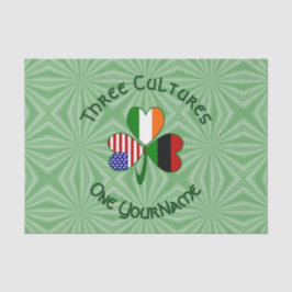 American Irish USA Flags Kleeblatt Personal Seidenpapier