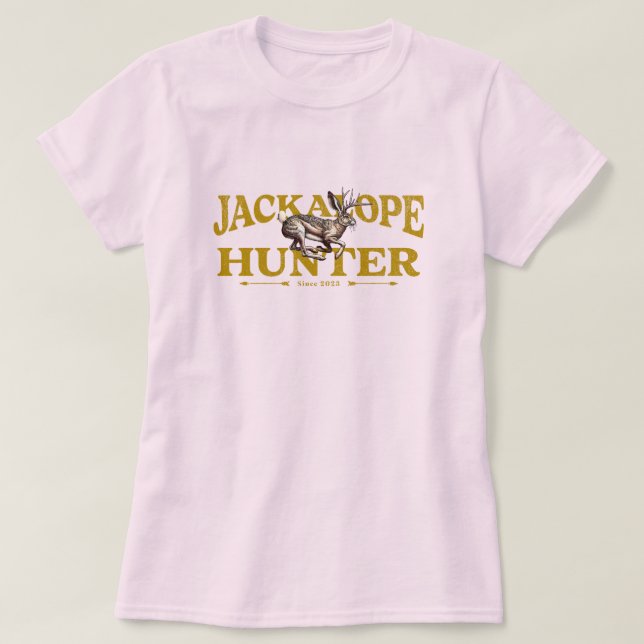 American Jackalope Hunter Graphic T-Shirt (Design vorne)