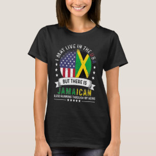 American Jamaican Zuhause in den USA Patriot Ameri T-Shirt